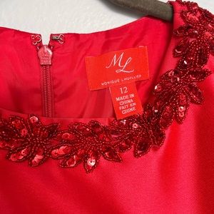 Monique Lhuillier Red Dress (Mother Of The Bride) or wedding dress guest.